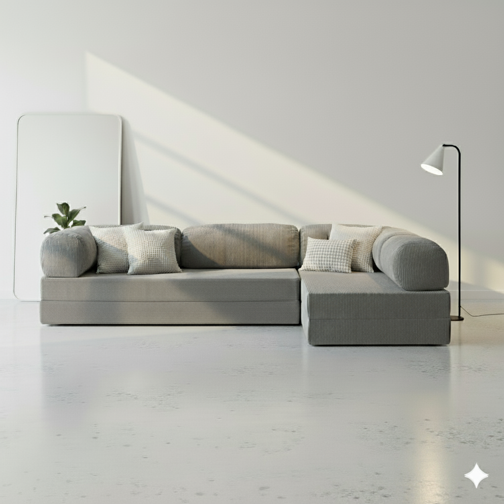 Divano Angolare Aperto - Antracite