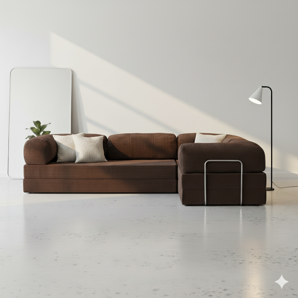 Divano Angolare Lego - Marrone