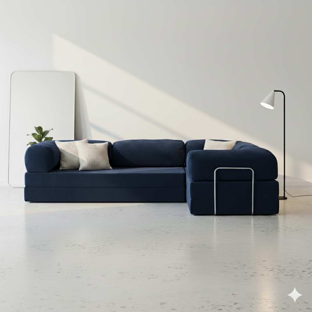Divano Angolare Lego - Blu Navy