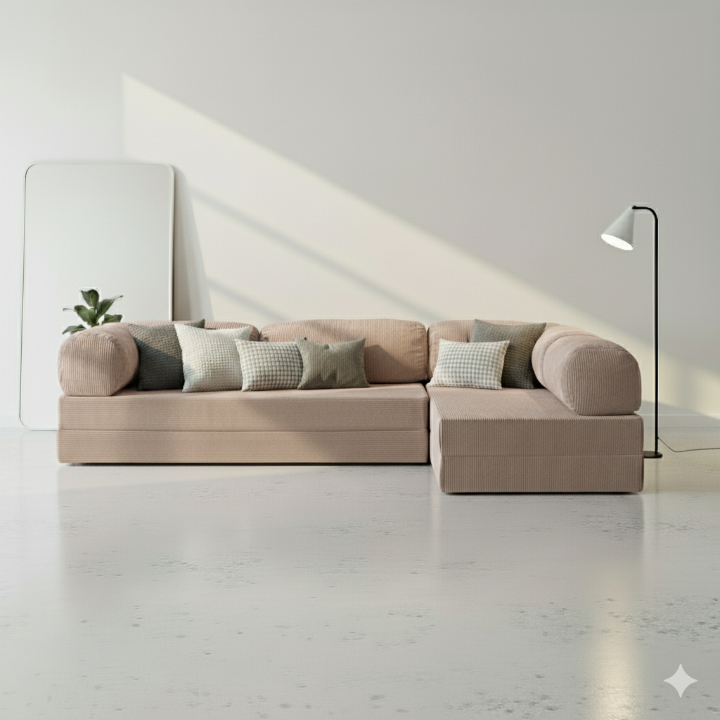 Divano Angolare Aperto - Pietra