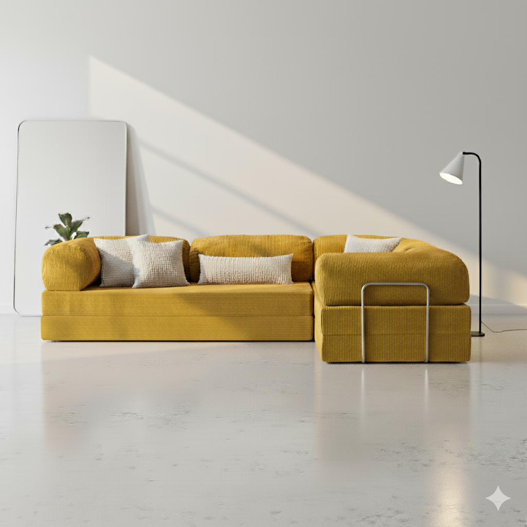 Divano Angolare Lego - Giallo