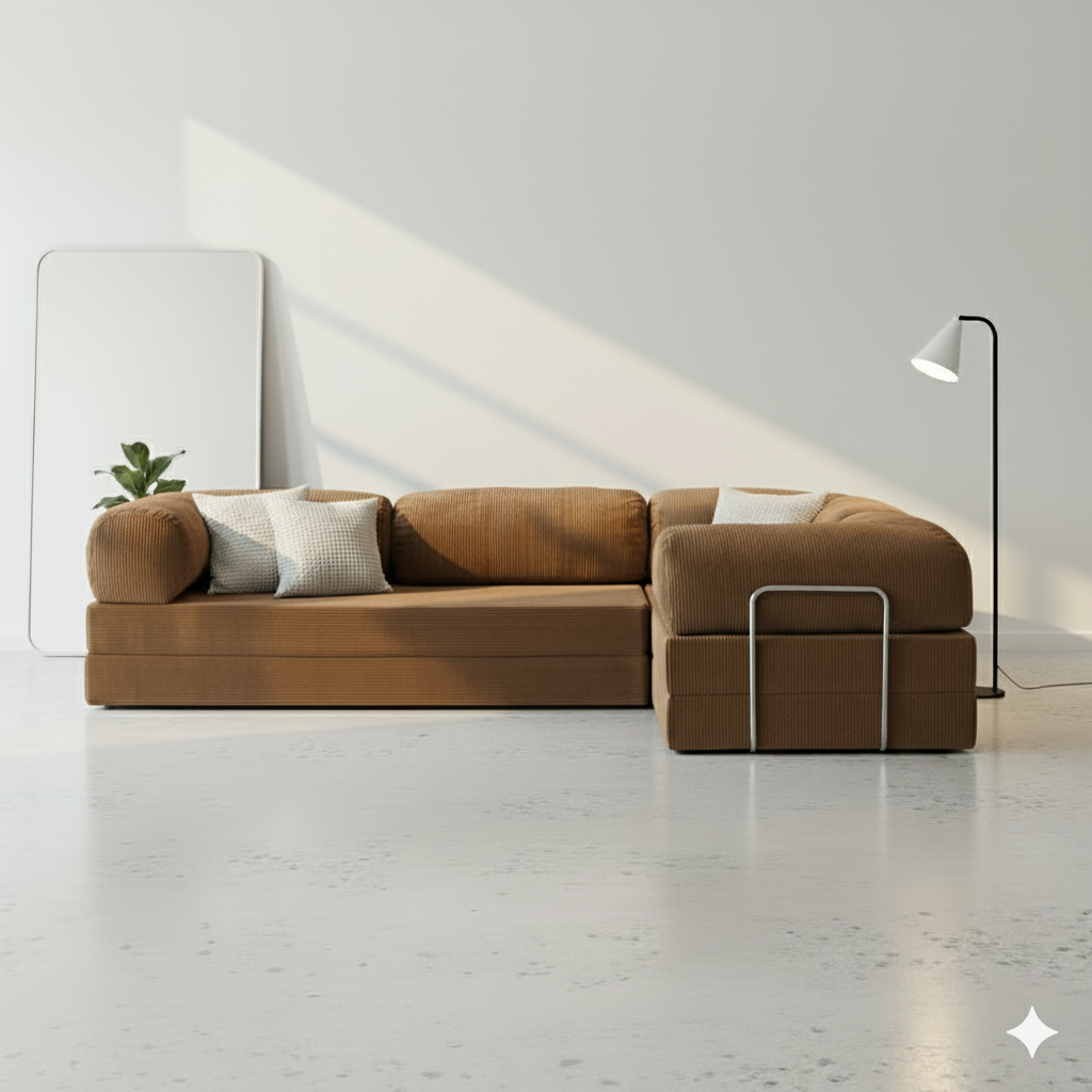 Divano Angolare Lego - Caffè Latte